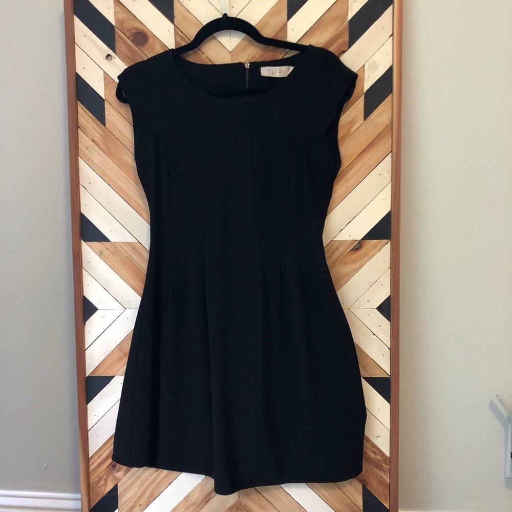 RD style flack mini dress with zipper in back